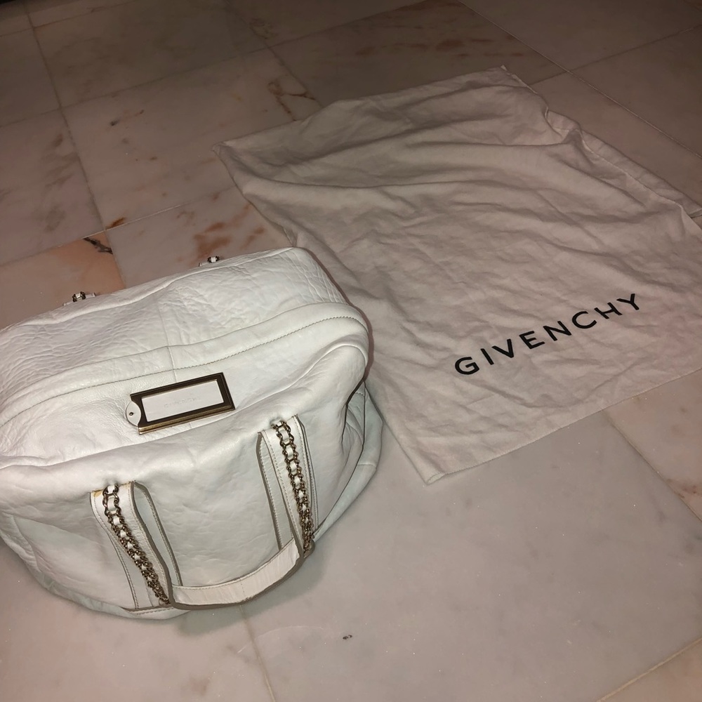 Givenchy White Leather Handle Bag